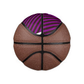 Halloween Magic Bee Wizard Lila und schwarz Streif Mini Basketball (Rechts)