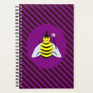 Halloween Magic Bee Wizard Lila und schwarz Streif Planer