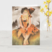 Halloween Magic Grußkarte Karte (Gelbe Blume)