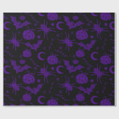 Halloween Magic Lila Geschenkpapier (Flach)
