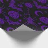 Halloween Magic Lila Geschenkpapier (Ecke)