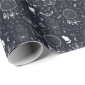 Halloween Magic: Vintages Doodle-Muster. Geschenkpapier (Rolleneckpunkt)