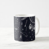 Halloween Magic: Vintages Doodle-Muster. Kaffeetasse (VorderseiteRechts)