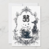 Halloween Magical Little Boo Black Baby Dusche Einladung (Rückseite)