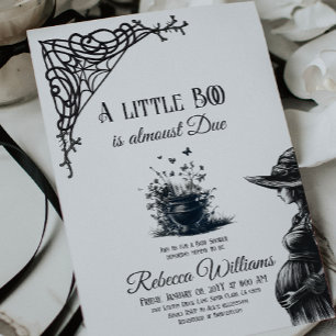 Halloween Magical Little Boo Black Baby Dusche Einladung