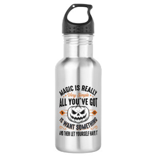 Halloween-Magie-Kürbis-Vintage-Vector-Shirt-Design Edelstahlflasche