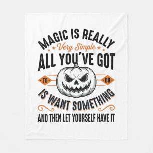 Halloween-Magie-Kürbis-Vintage-Vector-Shirt-Design Fleecedecke