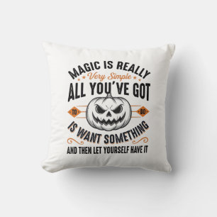 Halloween-Magie-Kürbis-Vintage-Vector-Shirt-Design Kissen