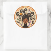 Halloween-Magie Runder Aufkleber (Tasche)
