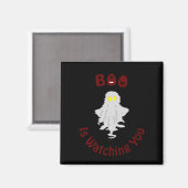 Halloween Magnet | Boo beobachtet dich (Vorderseite/Rückseite)