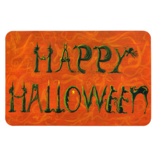 Halloween Magnet "Happy Halloween" Bildzeichen