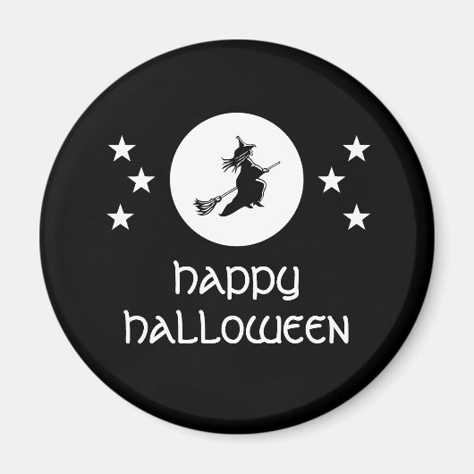 Halloween Magnet, Schwarz Magnet (Vorne)