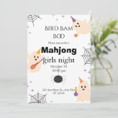 Halloween Mahjong Einladung (Stehend Vorderseite)