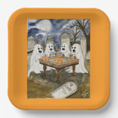 Halloween Mahjong Ghosts Pappteller (Vorderseite)