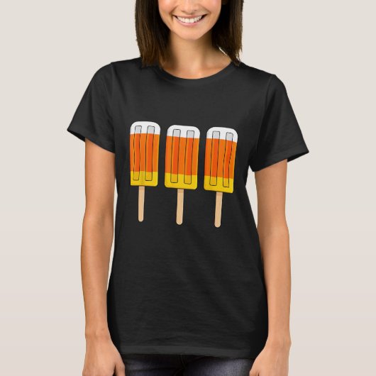 Halloween Mais Spaß Eis Creme Popsicles T-Shirt (Vorderseite)