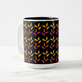 Halloween-Mais-Tasse Zweifarbige Tasse (Vorderseite Links)