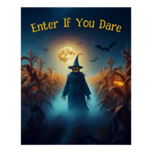 Halloween Maisfeld & Scare Crow Poster