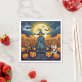 Halloween Maisfeld & Scare Crow Serviette (Beispiel)