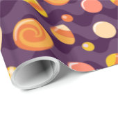 Halloween-Maiskanonen auf Lila Geschenkpapier (Rolleneckpunkt)