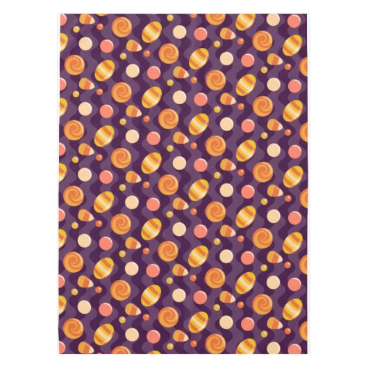 Halloween-Maiskanonen auf Lila Tischdecke (Vorderseite)