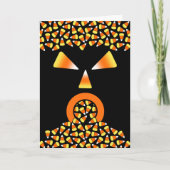 Halloween-Maismonster isst Süßigkeiten Karte (Vorderseite)