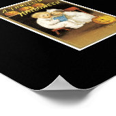 Halloween-Malerei von Kindern, die Geistergeschich Poster (Ecke)