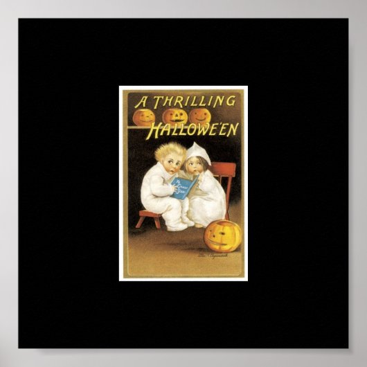 Halloween-Malerei von Kindern, die Geistergeschich Poster (Vorne)