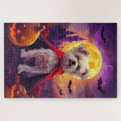 Halloween Maltese Vampire Pumpkins Beängstigend Puzzle (Horizontal)
