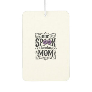 Halloween-Mama Gruseliges Vintage-Stickerei-Shirt- Autolufterfrischer