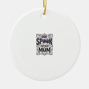 Halloween-Mama Gruseliges Vintage-Stickerei-Shirt- Keramik Ornament