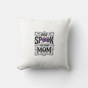Halloween-Mama Gruseliges Vintage-Stickerei-Shirt- Kissen