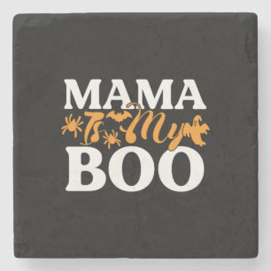 Halloween Mama ist mein Geburtstag Steinuntersetzer