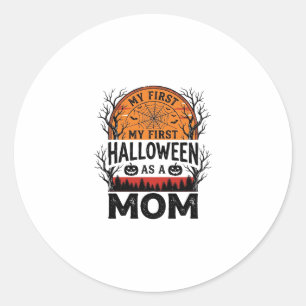 Halloween-Mama Mein erstes gruseliges Vintage_1 Runder Aufkleber