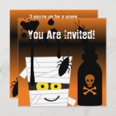 Halloween-Mama-Party Einladung (Vorne/Hinten)