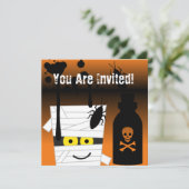 Halloween-Mama-Party Einladung (Stehend Vorderseite)