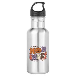 Halloween-Mama Süßer Kürbis Vintage-Shirt-Design_1 Edelstahlflasche