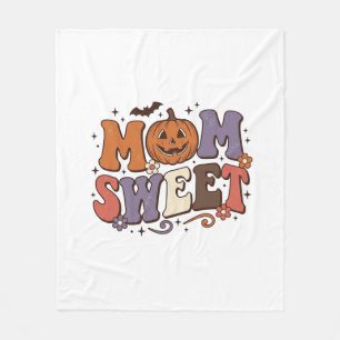 Halloween-Mama süßer Kürbis Vintage-Shirt-Design_1 Fleecedecke