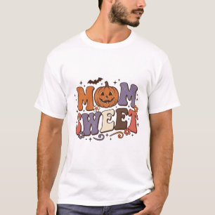 Halloween-Mama Süßer Kürbis Vintage-Shirt-Design_1 T-Shirt