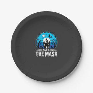Halloween Man Behind the Mask Haunted House Pappteller