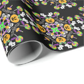 Halloween Mandala Geister, Pumpkins, Fledermäuse u Geschenkpapier (Rolleneckpunkt)