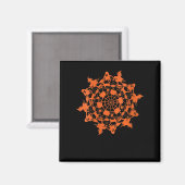Halloween Mandala Spider Witch Ghost Magnet (Vorderseite/Rückseite)