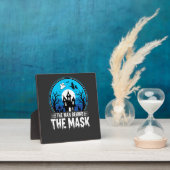Halloween Mann hinter der Maske Spukhaus Fotoplatte (InSitu)