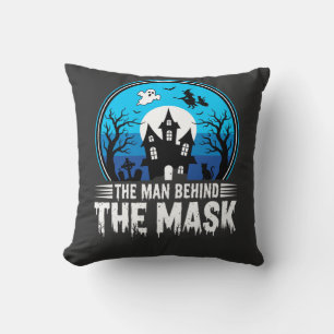 Halloween-Mann hinter der Maske Spukhaus Kissen