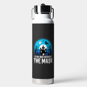 Halloween-Mann hinter der Maske Spukhaus Trinkflasche