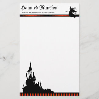 Halloween Mansion Stationery Briefpapier