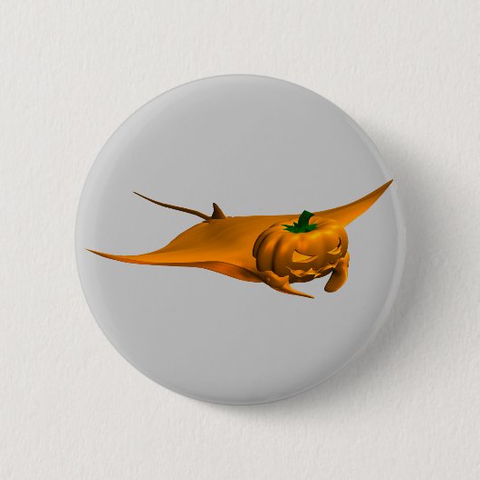 Halloween Manta Ray Button (Vorderseite)