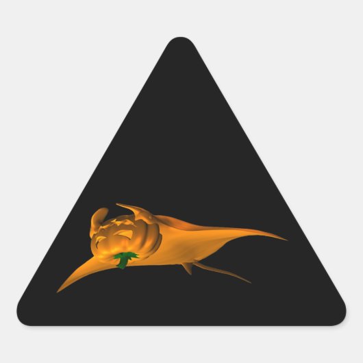 Halloween Manta Ray Dreieckiger Aufkleber (Vorderseite)