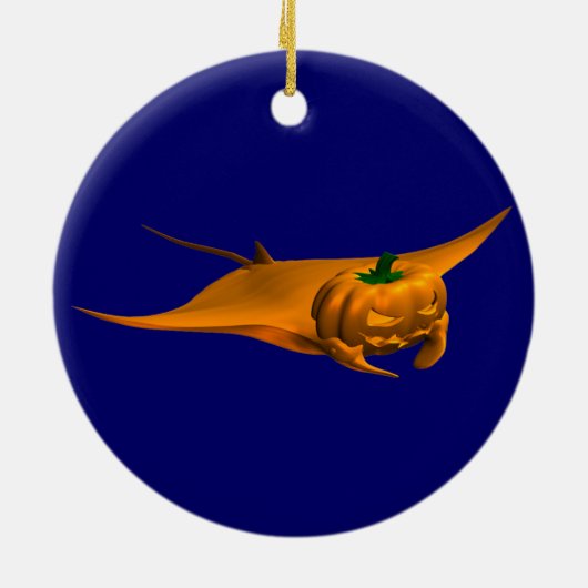 Halloween Manta Ray Keramik Ornament (Hinten)