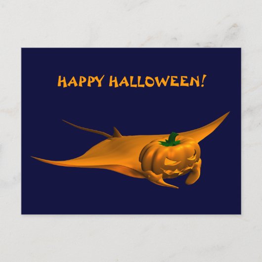 Halloween Manta Ray Postkarte (Vorderseite)