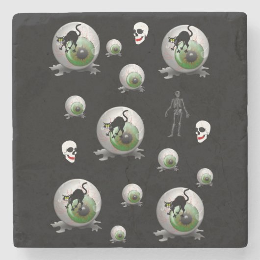Halloween Marble Stone Untersetzer (Vorderseite)